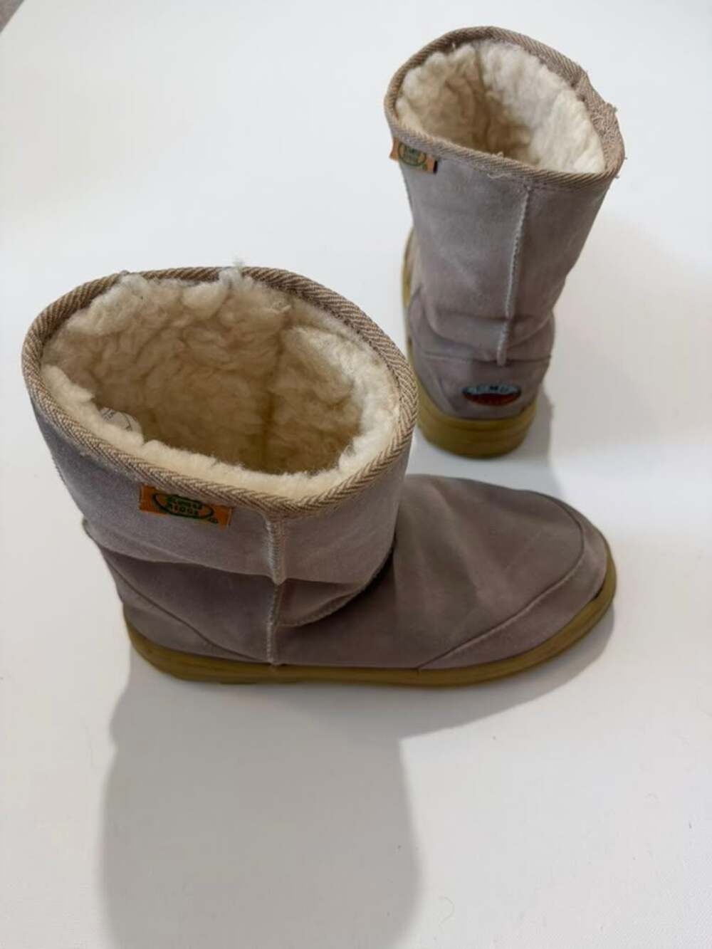 Vintage Emu Ridge Australia Suede Wool-Lined Mid-Calf Winter Boots